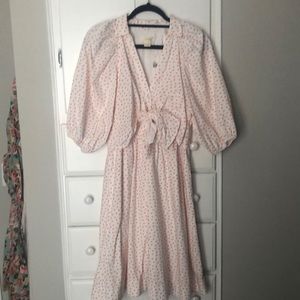 Maeve orange and white dress